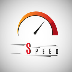 Speed, vector logo. Isolated on white background