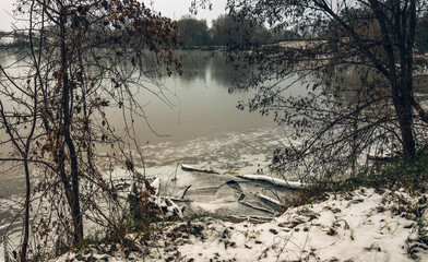 Winter landscape and nature