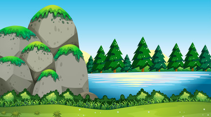 Naklejka premium Empty background nature scenery