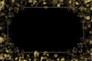 Gold - Frame - Bokeh - Backdrop - 007
