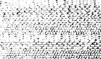 Worn down wallpaper pattern design. Broken plaster and grunge damask effect. Distressed overlay texture design. Vector illustration. Eps10.