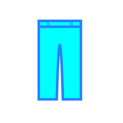 vector simple icon with jeans shape