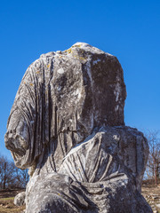 Ancient broken statue from the Roman period - Philippi, Greece