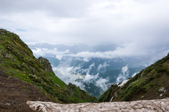 View of Caucasian mountains