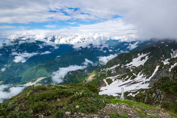 View of Caucasian mountains