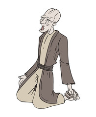 desperate old man expression