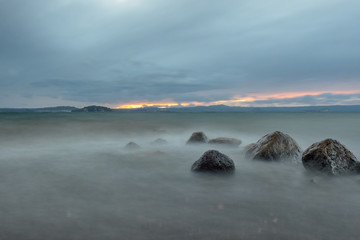 giornata ventosa al lago di Bolsena