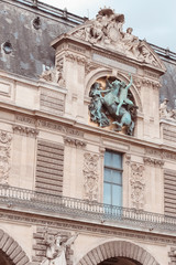 Fototapeta na wymiar France, Paris - June 17, 2011: Louvre Museum
