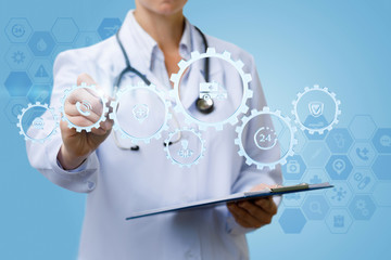 The doctor works with the mechanism of the health service .