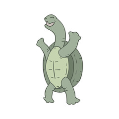 funny turtle illustration