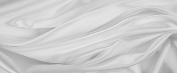 Obraz na płótnie Canvas White silk fabric sheet