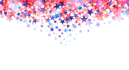 Red and blue stars isolated on white background vector