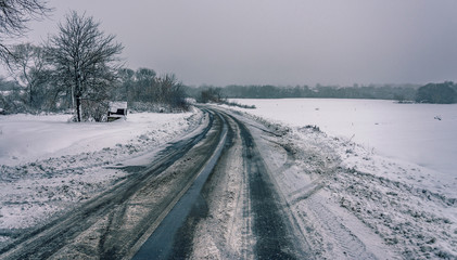 Winter landscape and nature
