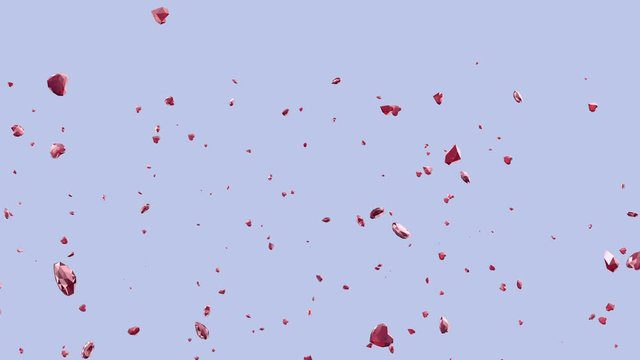red ruby hearts flying up