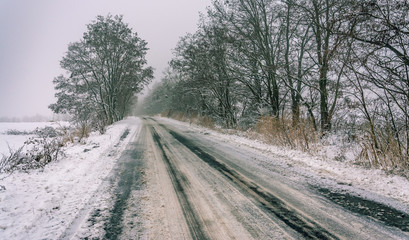 Fototapeta premium Winter landscape and nature