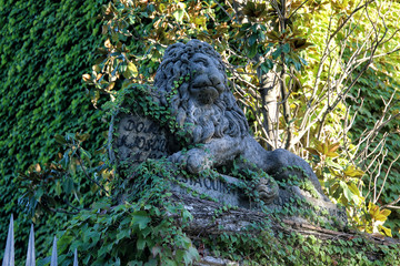 Barcelona, Labyrinth Park of Horta, stone lion