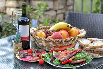 Spanish cuisine, outdoor close up shot