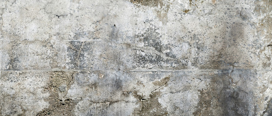 Texture of old, grungy, gray and white concrete or cement wall for background - obrazy, fototapety, plakaty