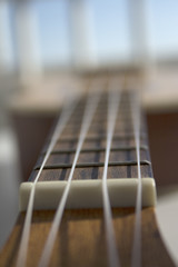 Natural wood ukulele