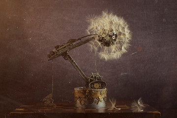 steampunk macchina del fiore   ingranaggi antico