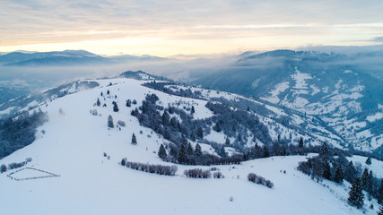 Top view of a beautiful mesmerizing landscape