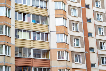 view from the ground of a modern multi-storey building