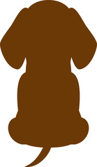 犬背面アイコンイラスト