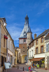 Naklejka na ściany i meble Street in Saint-Fargeau, France