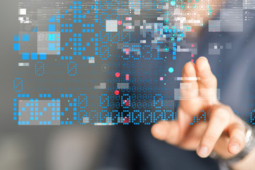 Software, web development, programming concept. Abstract Programming