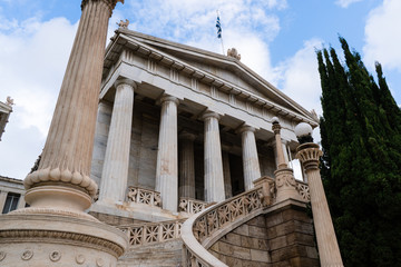 Historical building of the National Library of Greece built in 1888.