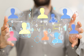 conceptual image with social connection