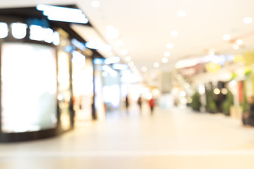 Abstract blur department store shopping mall for background