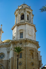 Church in old central part of  ancient town Cadiz, Andalusia, Spain