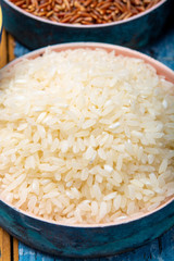 White italian arborio rice used for making risotto dish