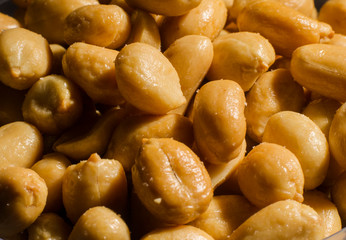 group of roasted and delicious peanuts