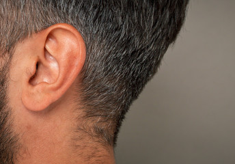 Obraz premium ear macro close-up shot hearing concept