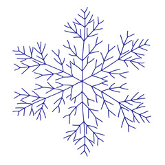 Snowflake Icon graphic. A large hand-drawn snowflake.