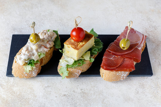 Variety of spanish skewer