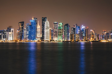 Fototapeta premium A Night view from Doha Qatar