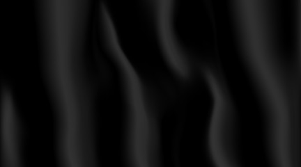 Abstract background in the form of crumpled tissue. Black waving texture for black friday event sale banner. Vector illustartion.