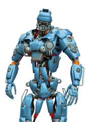 Fototapeta premium mechanical soldier looking at you