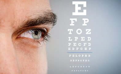 eye doctor test  concept