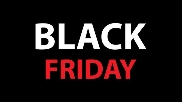 Black Friday sale. Black Friday text is formed  from small particles. video 4K