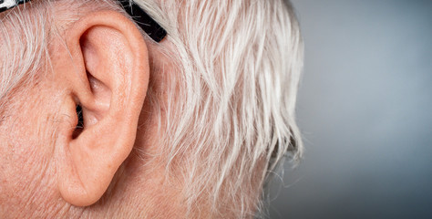 human ear close-up shot