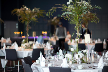 Flower decoration on wedding ceremony