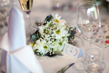Flower decoration on wedding ceremony