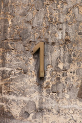 number one on stone wall