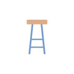 Isolated home chair flat design