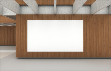Abstract  architecture minimalist building 3d illustration for background