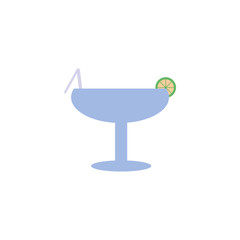 Isolated cocktail icon flat design